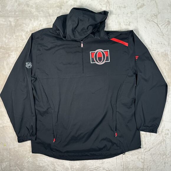 Ottawa Senators Fanatics Pro Authentic NHL 1/4 Zip Rain Hoodie Jacket Men’s L - Picture 1 of 9
